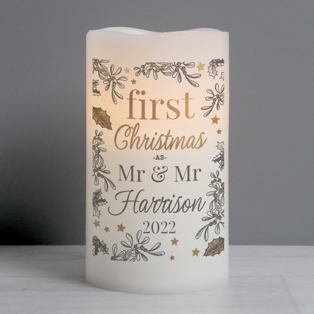 Personalised First Christmas LED Candle Extra Image 3